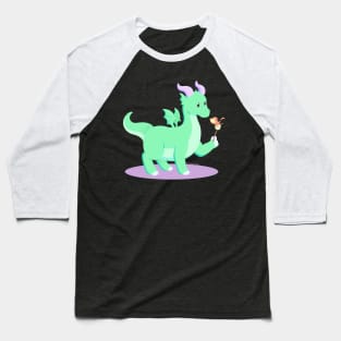 Kawaii fantasy animals - European Dragon Baseball T-Shirt